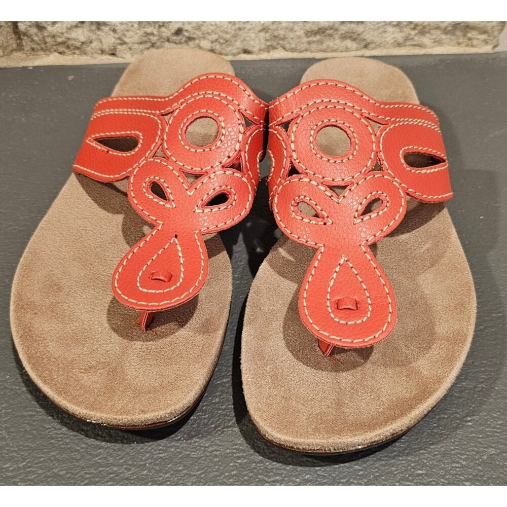 CROFT & BARROW Rita Coral Slide On Thong Sandals Size 8.5. New with box - Picture 4 of 7
